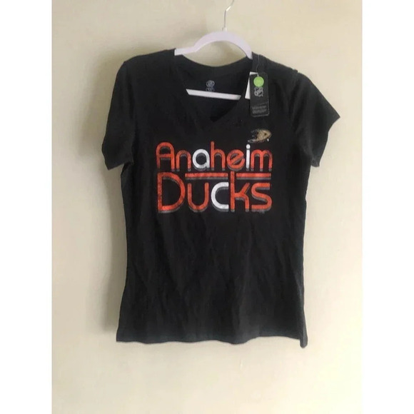 ANAHEIM DUCKS womens black T-SHIRT sz M - Picture 1 of 6